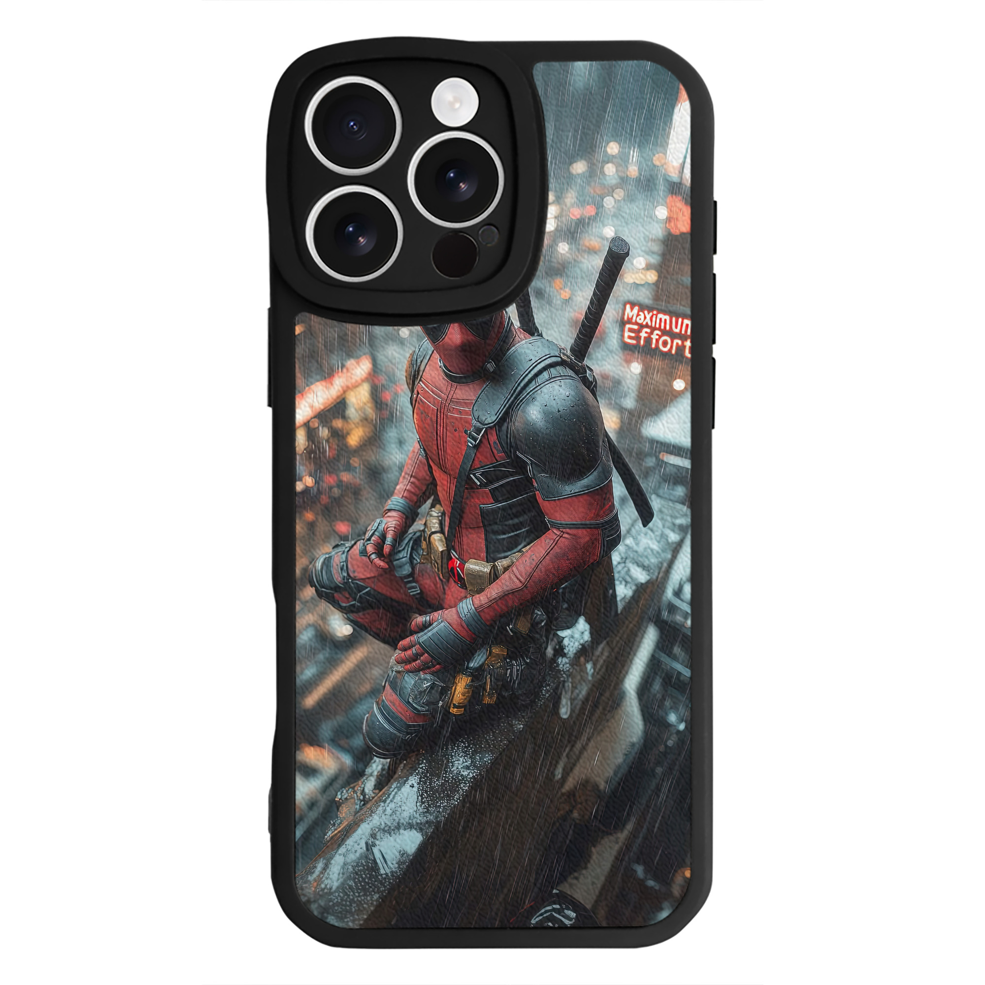 （画像用） Deadpool デッドプール 【iPhone 16シリーズ対応】シリコンスマホケース（レザー調） 材質：シリコン